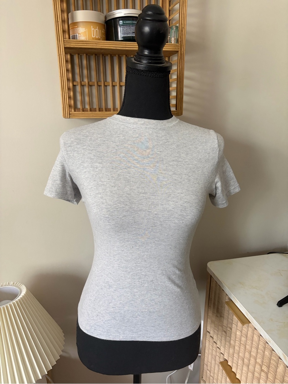SKIMS Women's Short Sleeve Crew Tee - Light Gray